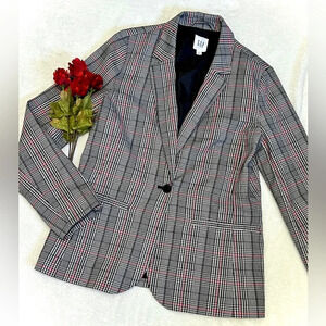 GAP Classic Checked Plaid Blazer - Size 4